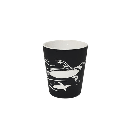 Etched Penguin Shot Glass