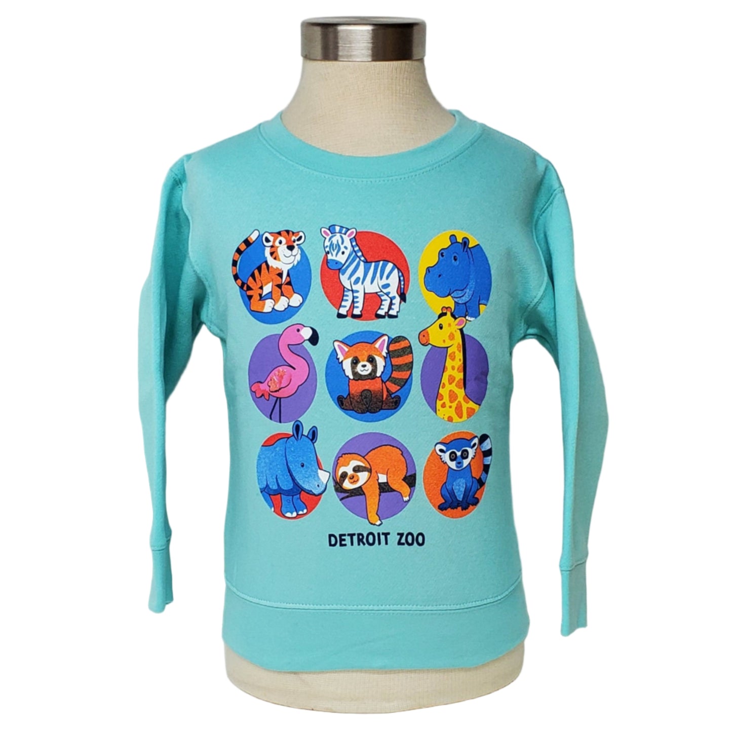 TODDLER CIRCLE ANIMALS CREWNECK SWEATSHIRT