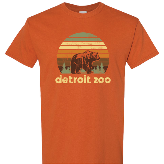 Adult Striped Silhouette Bear Tee